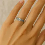 Labirent Anahtar Çelik Yüzük (18 Beden)