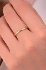 İnce Klasik Çelik Yüzük | 19 Numara