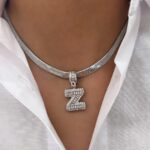Çelik Silver Z Harf Kolye 45cm