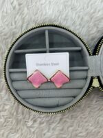 Pembe Gold Detaylı Küpe - Görsel 3