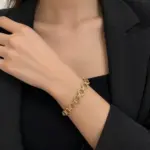 VIP Kalın Zincir Gold Bileklik