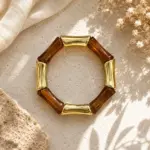Gold & Karamel Detaylı Modern Bileklik - Görsel 2