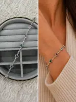 VIP Silver Renkli Yıldız Taşlı Bileklik