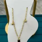 Çelik Altın Renkli Kalp Figürlü Halhal