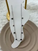 Zincir Yıldız Detaylı Çelik Halhal