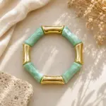 MİNT YEŞİLİ GOLD DETAYLI PARÇALI BİLEKLİK - Görsel 2