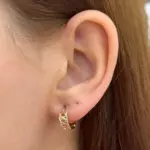 Sarmaşık Yaprak Mini Halka (Gold Çelik)