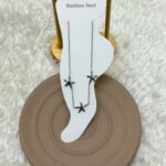 Çelik Yıldız Detaylı İnce Katmanlı Halhal