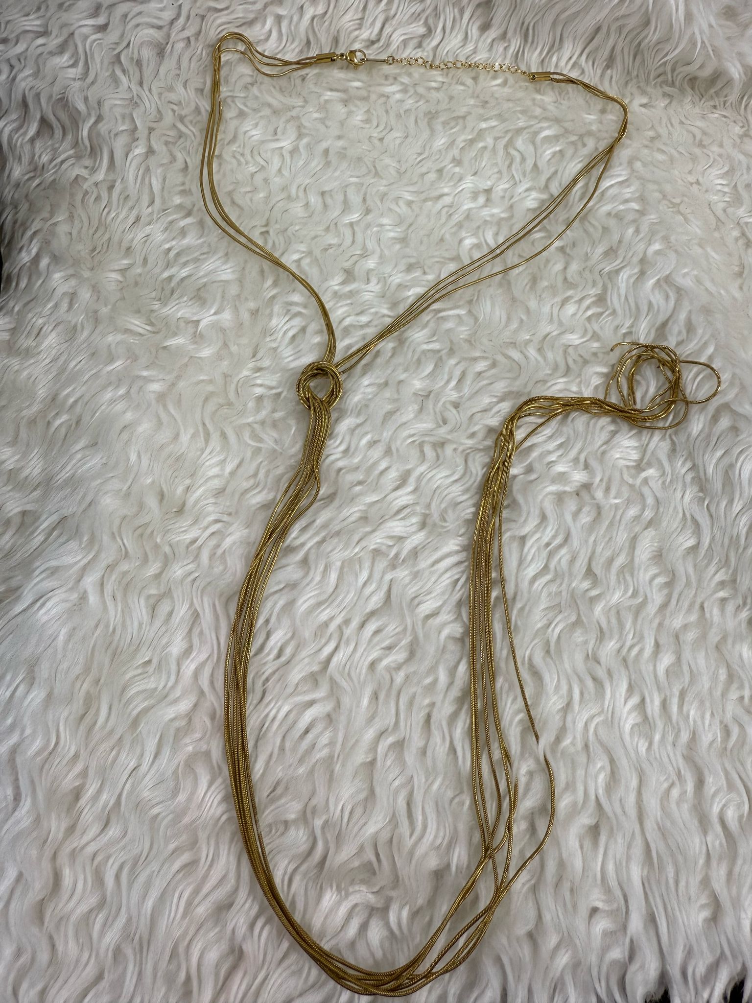 3ab3a966-627c-4e2a-933e-79520fcc9f61.jpg Çelik Elegance Gold Multi Zincir Kolye - Görsel 1