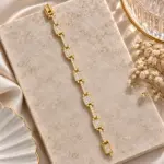 Gold Kare Taşlı Bileklik - Görsel 2