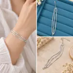 Silver Üçlü Yassı Zincir Bileklik