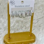 Gümüş Line & Shine – 3 Çift Mini Küpe Seti
