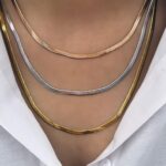 Çelik Üçlü Yılan Zincir Kolye Seti - Rose Gold, Gümüş ve Altın Renk