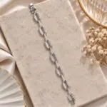 Taşlı Oval Halka Bileklik - Görsel 2
