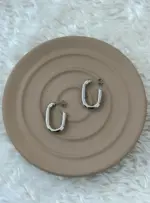 Modern U-Form Çelik Küpe - Görsel 3