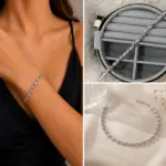 Yıldız Detaylı Silver Bileklik