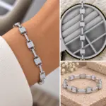 Kare Taş Detaylı Silver Bileklik - Görsel 2