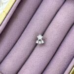 Damla Işık – Üçlü Kavis Taşlı Çelik Piercing (Gümüş)