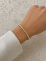 VIP Gold Su Yolu Taşlı Işıltılı Bileklik - Görsel 2