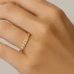 Taç İnci Ayarlanabilir Çelik Yüzük