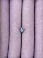 Mavi Kanat Kelebek – Marquise Mini Piercing (Çelik)