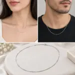 İnce Silver Yassı Zincir Kolye