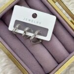 “Dalga Işıltı Üçlü Halka – Silver”