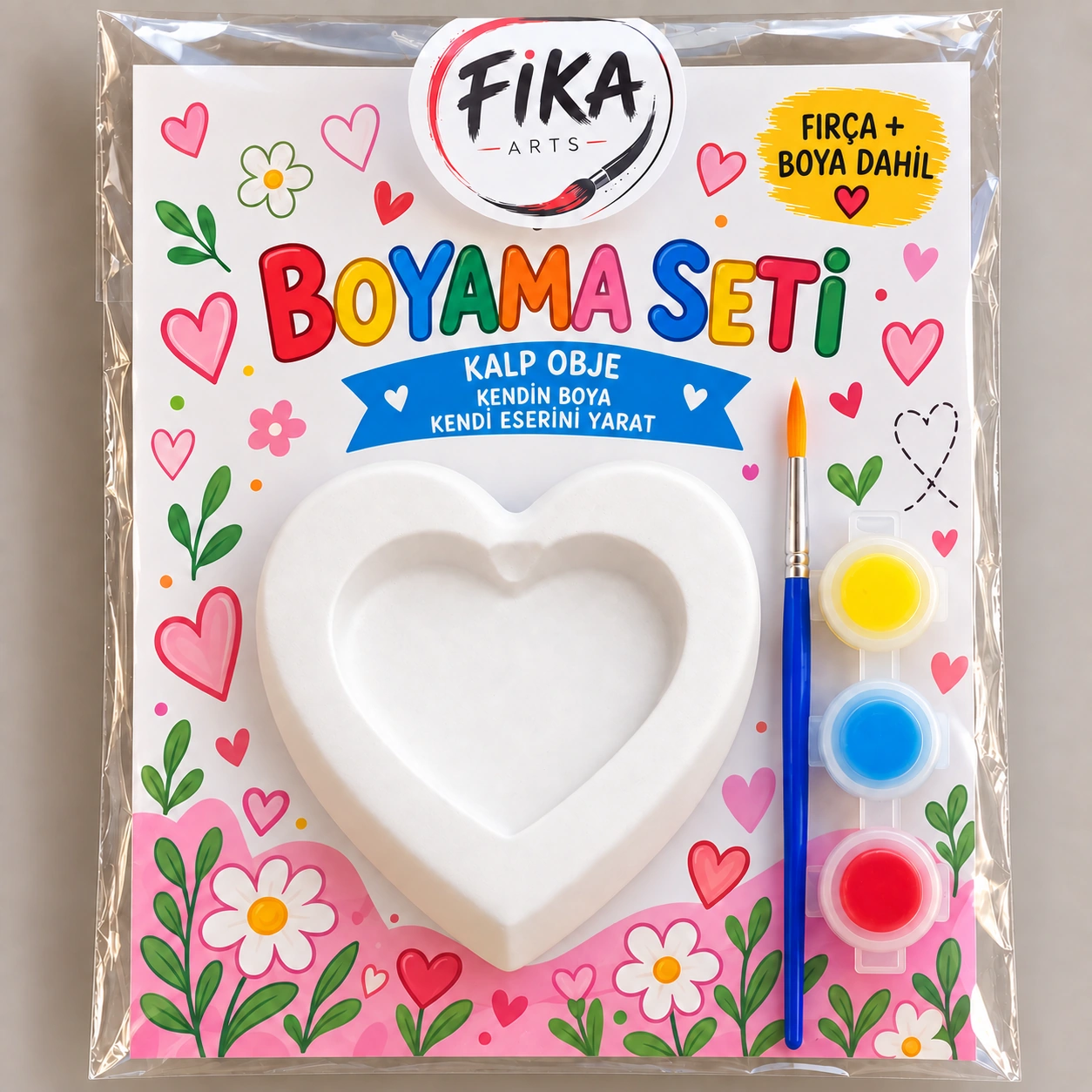 FA-BS-0004 Kalp Obje Boyama Seti - Görsel 1