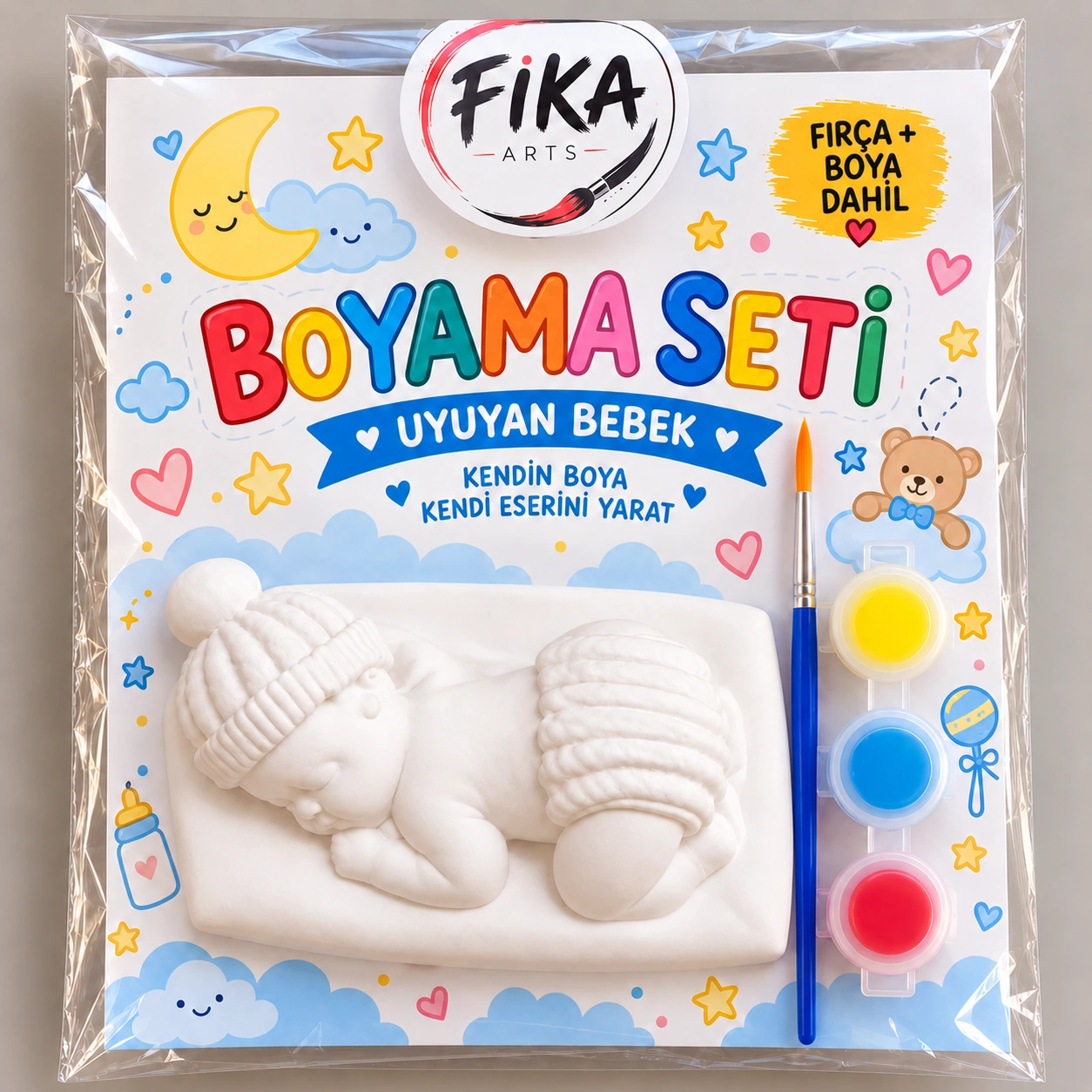 FA-BS-0005 Uyuyan Bebek Boyama Seti - Görsel 1
