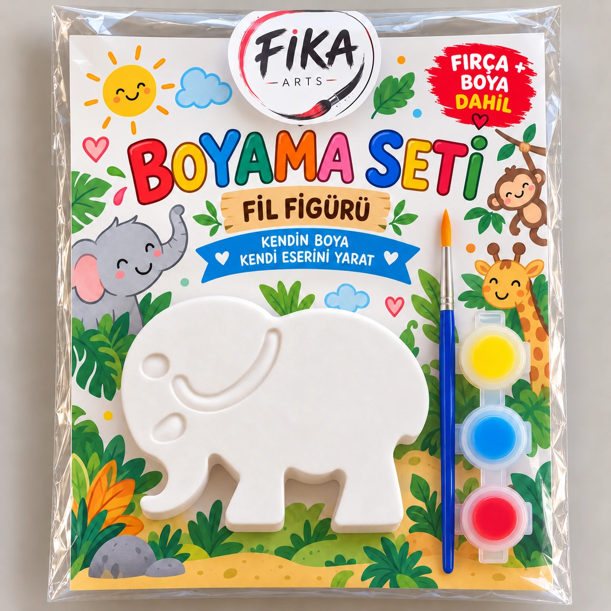 FA-BS-0006 Fil Figürü Boyama Seti - Görsel 1