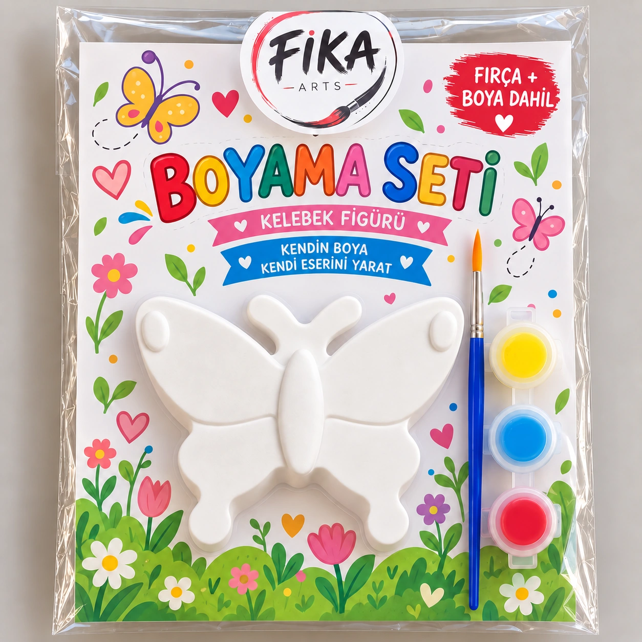 FA-BS-0008 Kelebek Siluet Boyama Seti - Görsel 1