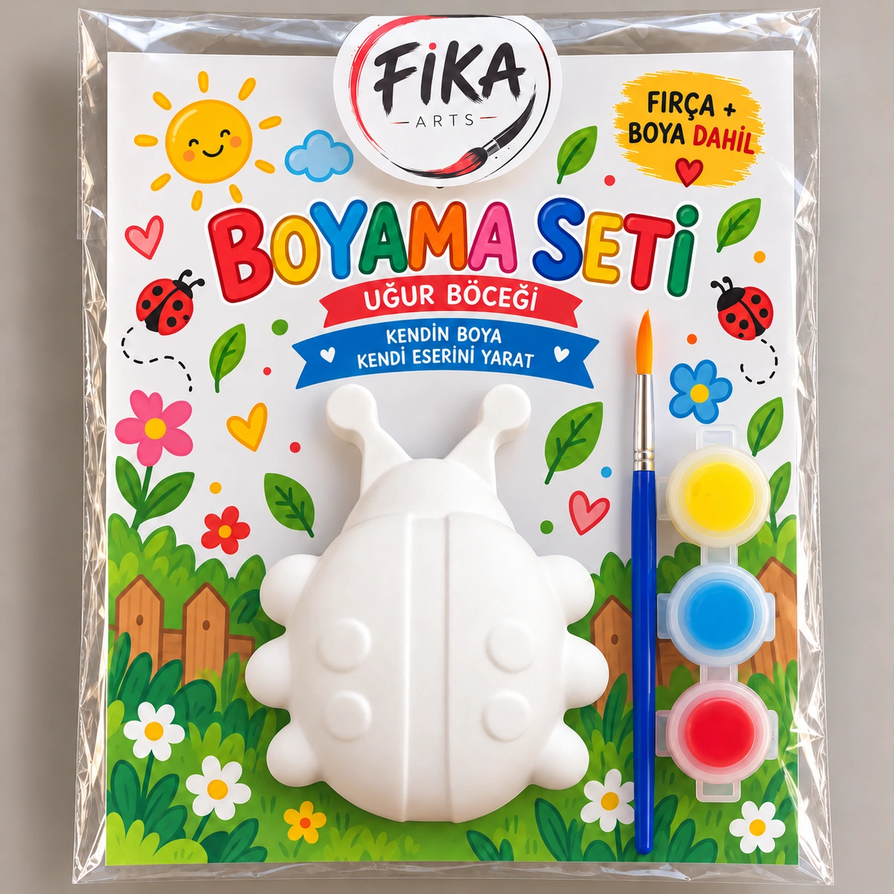 FA-BS-0009 Uğur Böceği Boyama Seti – Sade - Görsel 1