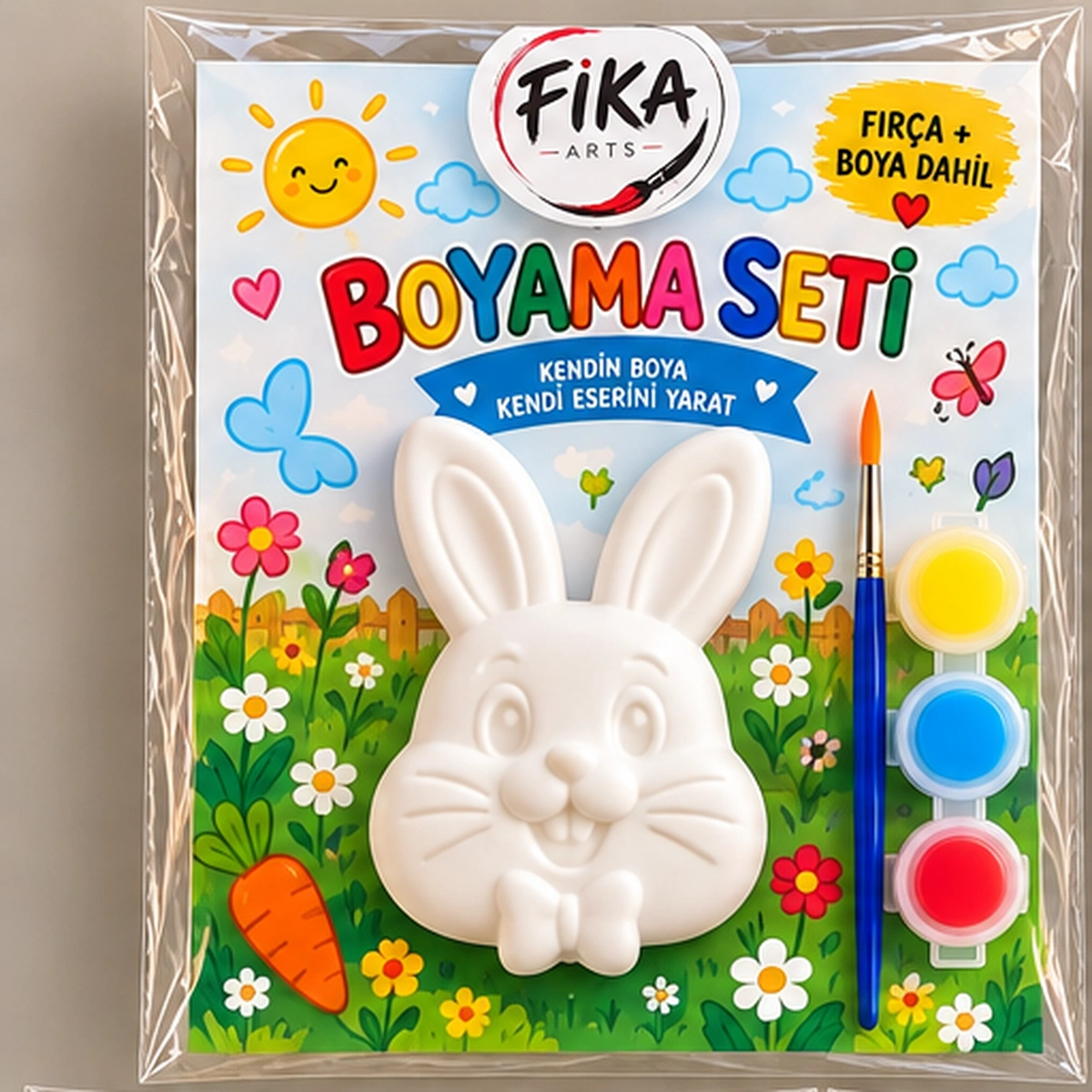 FA-BS-0011 Tavşan Boyama Seti – Rölyef - Görsel 1