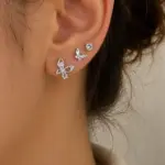 Kelebek Figürlü Taşlı 3’lü Küpe Seti