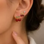 Kiraz Figürlü 3’lü Küpe Seti