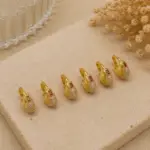 3’lü Gold Zirkon Taşlı Halka Küpe Seti - Görsel 2