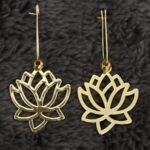 Lotus Çiçeği Küpe – Altın Renk