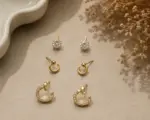 Gold Renk Halka Küpe 6'lı Küpe Seti - Görsel 2