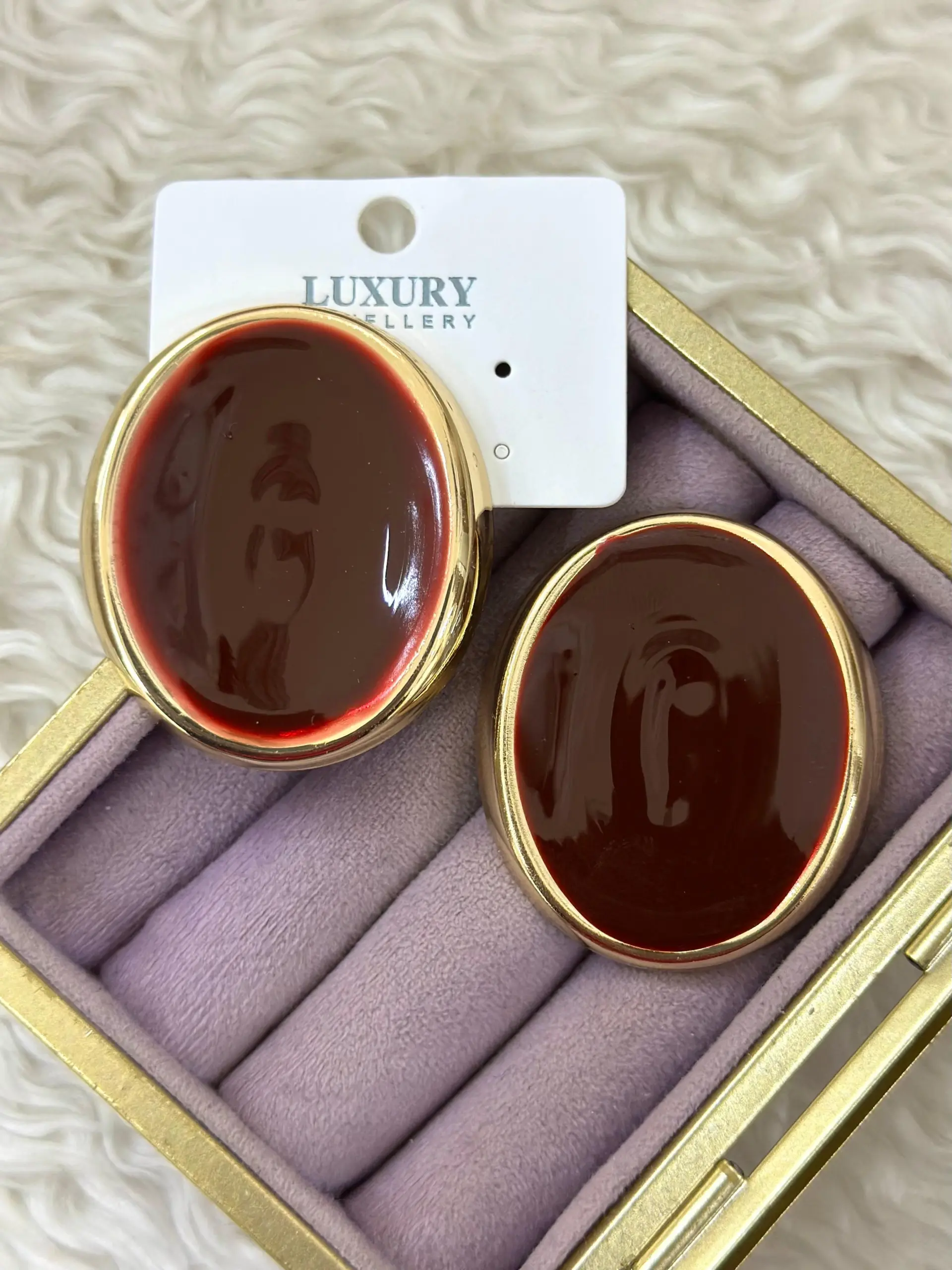 FA-KP-0488-TEMIZ-01.webp Gold Çerçeveli Luxury Küpe - Görsel 1