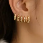 Xuping Gold 3’lü Halka Küpe Seti