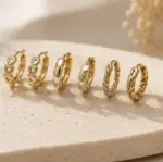 Xuping Gold 3’lü Halka Küpe Seti - Görsel 3