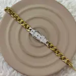 Taşlı Kilit Tokalı İki Renk Çelik Zincir Bileklik