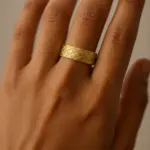 Mozaik Işıltı Çelik Yüzük (16 Beden)