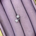 İkili Çiçek Kavis Çelik Piercing