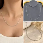 Burgu Detaylı Silver Zincir Kolye