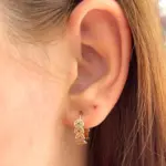 Sarmal Işıltı Mini Halka (Gold Çelik)