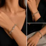 Işıltılı Silver Zincir Bileklik
