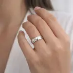 Minimal Parlak Gümüş Ton Yüzük 18 beden