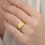 Çapraz Desen Çelik Yüzük 19 beden