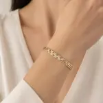 Gold Geometrik Taş Detaylı Bileklik - Görsel 2